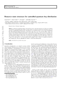 Resource State Structure for Controlled Quantum Key Distribution