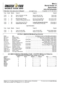 Semi-Final Notes