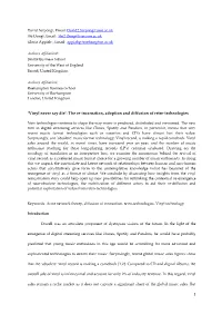 The Re-Incarnation, Adoption and Diffusion of Retro-Technologies