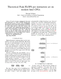 Theoretical Peak FLOPS Per Instruction Set on Modern Intel Cpus
