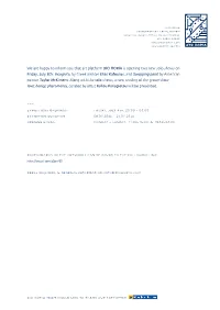 We Are Happy to Inform You That Art Platform DIO HORIA Is Opening Two