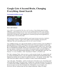 2012, Dec, Google Introduces Metaweb Searching