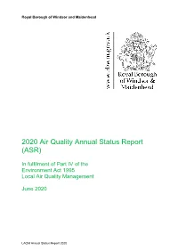 2020 Air Quality Annual Status Report (ASR)