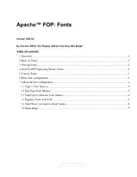 Apache™ FOP: Fonts