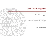 Full Disk Encryption