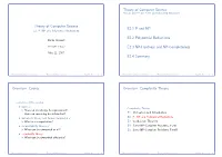 Theory of Computer Science May 22, 2017 — E2