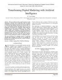 Transforming Digital Marketing with Artificial Intelligence