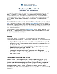 Transforming the NCAA DI Model
