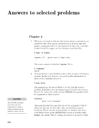 Answers to Selected Problems
