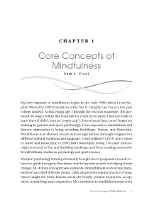 Core Concepts of Mindfulness Sam J