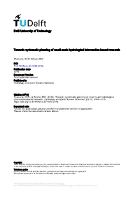 Delft University of Technology Towards Systematic Planning Of