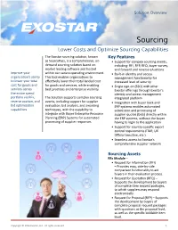 Lower Costs and Optimize Sourcing Capabilities