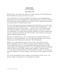 Mayor's Brief by Rod Woodbury out of Many, One E Pluribus Unum. out Of