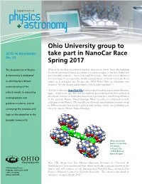 Ohio University Group to Take Part in Nanocar Race Spring 2017
