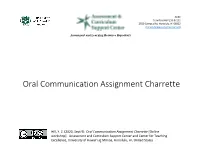 Oral Communication Assignment Charrette