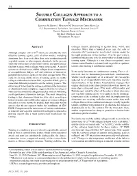 Soluble Collagen Approach to a Combination Tannage Mechanism by Eleanor M