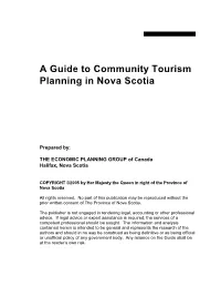 A Guide to Community Tourism Planning in Nova Scotia