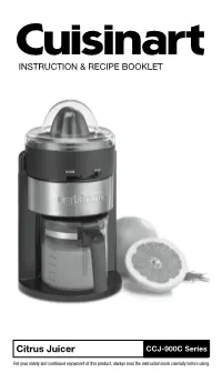 Citrus Juicer CCJ-900C Series