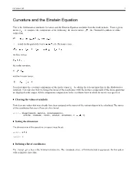 Curvature and the Einstein Equation