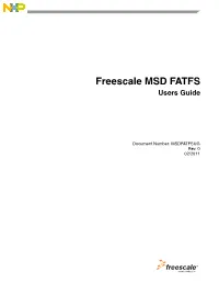 MSD FATFS Users Guide