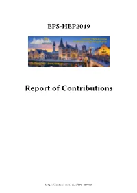 Report of Contributions