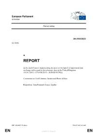 REPORT on the Draft Council Implementing Decision on The