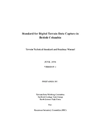 Standard for Digital Terrain Data Capture in British Columbia Version 1