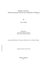 Stealthy Restriction: Abortion Discourse And