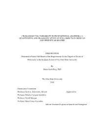 Cross-Dialectal Variability in Propositional Anaphora: a Quantitative and Pragmatic Study of Null Objects in Mexican and Peninsular Spanish