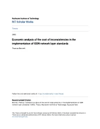 Economic Analysis of the Cost of Inconsistencies in the Implementation of ISDN Network Layer Standards