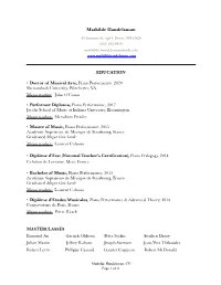Mathilde Handelsman CV