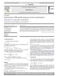 Segmentation of ARX-Models Using Sum-Of-Norms Regularization✩