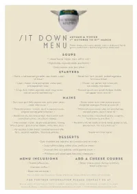Sit Down Menu
