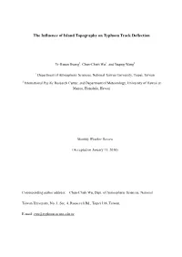 The Influence of Island Topography on Typhoon Track Deflection