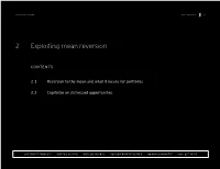 2 Exploiting Mean Reversion