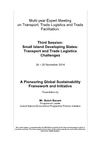 A Pioneering Global Sustainability Framework and Initiative