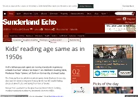 Kids' Reading Age Same As in 1950S