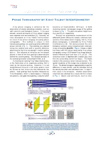 Phase Tomography by X-Ray Talbot Interferometry