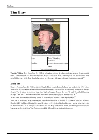 Tim Bray 1 Tim Bray