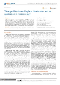 Wrapped Hb-Skewed Laplace Distribution and Its Application in Meteorology