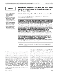Xenophilus Azovorans Gen. Nov., Sp. Nov., a Soil Bacterium That Is Able To