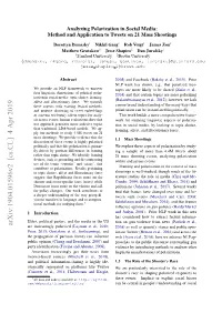 Analyzing Polarization in Social Media: Method and Application to Tweets on 21 Mass Shootings