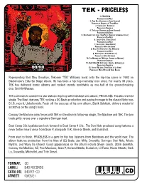 Cd Label: D4d Records Catalog: D4d001-Cd Cd Street: 03/05/21 Tek - Pricele$$
