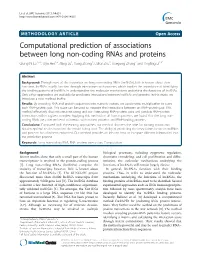 Computational Prediction of Associations Between Long Non