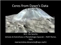Dawn at Ceres