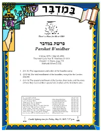 פרשת במדבר Parshat B’Midbar