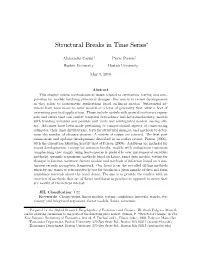 Structural Breaks in Time Series∗