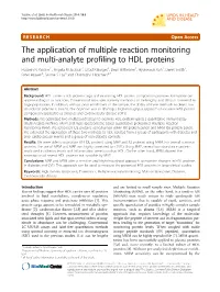 The Application of Multiple Reaction Monitoring and Multi-Analyte