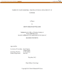 THE ROLE of RACE and ETHNCITY in FANDOM a Thesis By