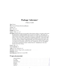 Tolerance-Package
